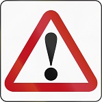 Bruneian warning sign for general dangers.